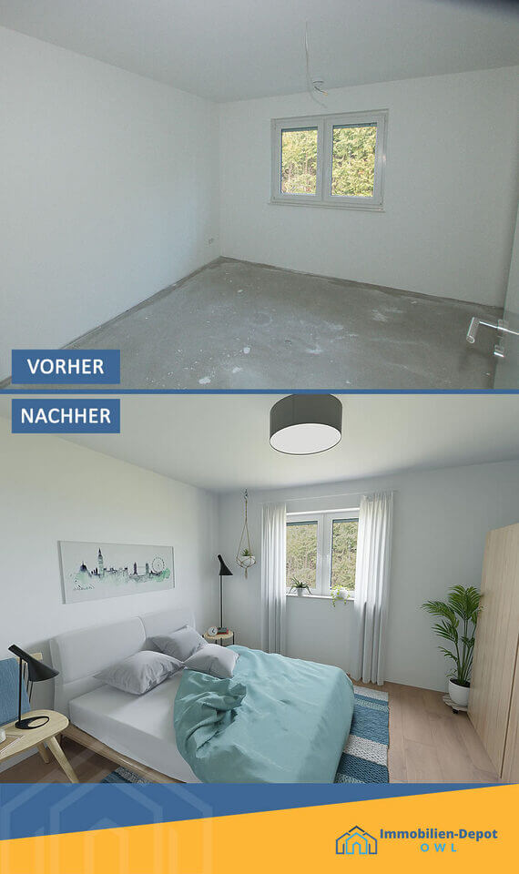 Digital Home Staging Neubau-ETW #1 in Hiddenhausen von Immobilien-Depot OWL