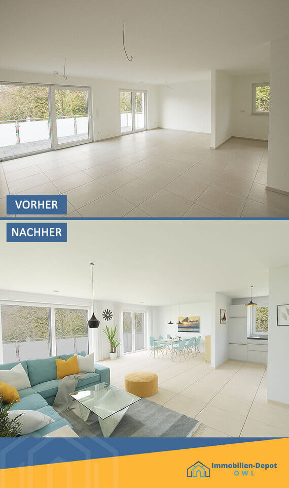 Digital Home Staging Neubau-ETW #2 in Hiddenhausen von Immobilien-Depot OWL