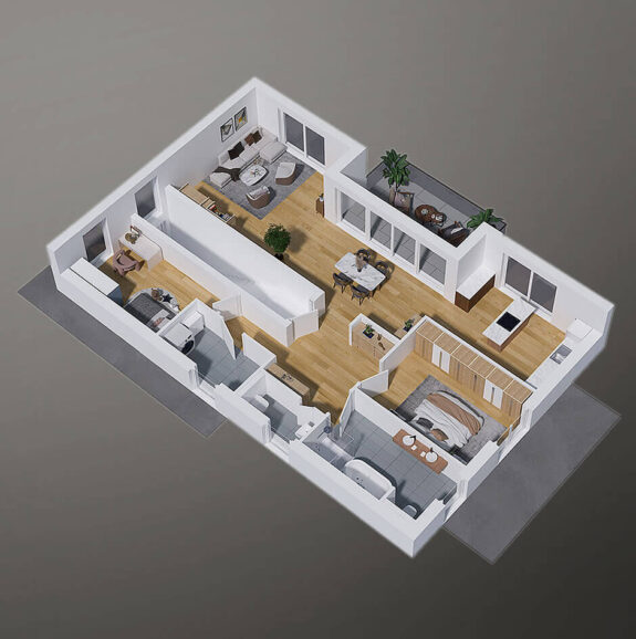 3D-Grundriss Eigentumswohnung #2 von Immo-Depot OWL 3D-Grundriss Eigentumswohnung #2 von Immo-Depot OWL