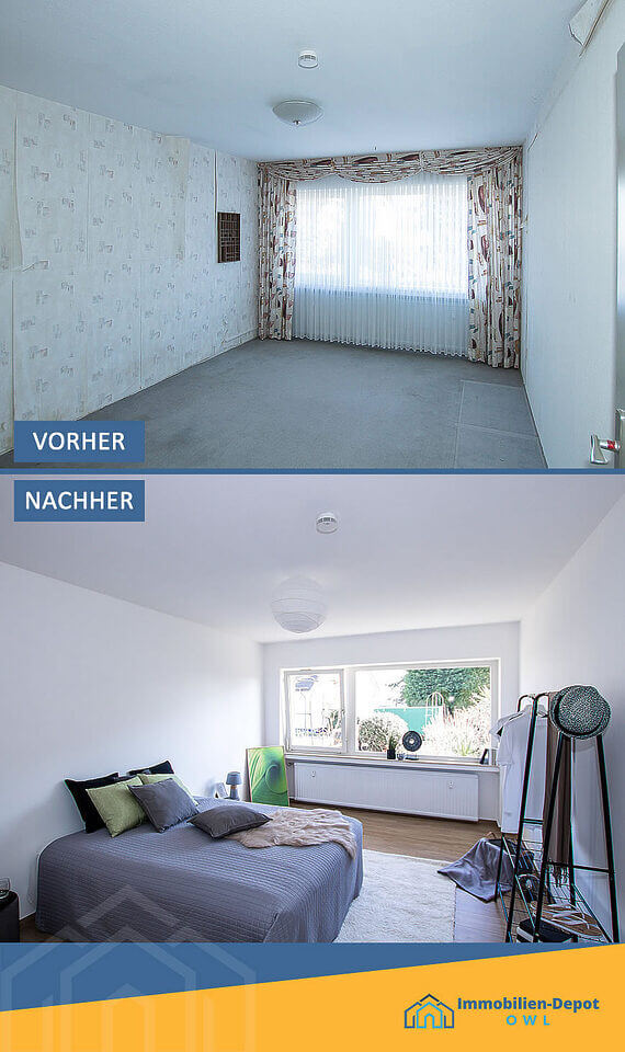 Home Staging mit vorheriger Immobilienaufbereitung Eigentumswohnung Hiddenhausen #2 von Immo Depot OWL