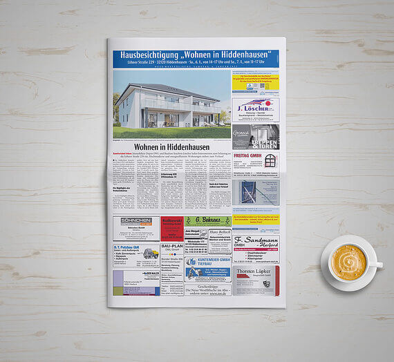Sonderveröffentlichung Tageszeitung #1 (Thema Hausbesichtigung Hiddenhausen) von Immo-Depot OWL