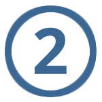 Icon mit Kreis und Zahl 2
