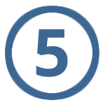 Icon mit Kreis und Zahl 5