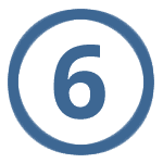 Icon mit Kreis und Zahl 6