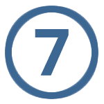 Icon mit Kreis und Zahl 7