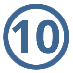 Icon mit Kreis und Zahl 10