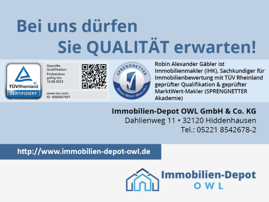 Offen & hell leben im praktisch-modernem Appartement-Grundriss - Ihr Qualitätsmakler – TÜV Rheinland zertifiziert