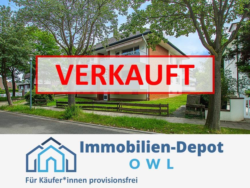 Hochmodern und hochattraktiv! Komplett renovierte ETW im schönen Bad Oeynhausen - Außenansicht #1 (mit Logo)
