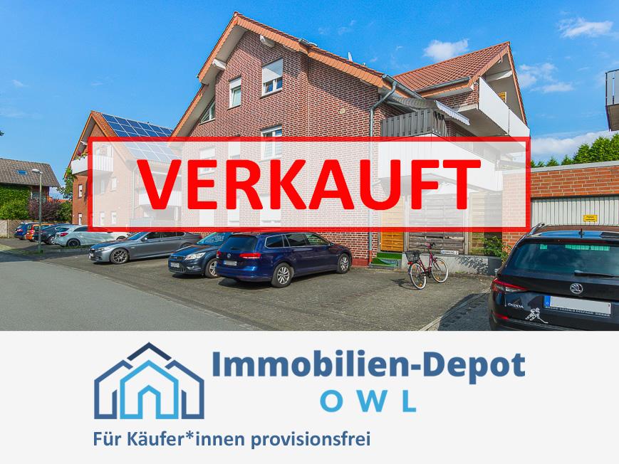 Gut vermietete 3-Zimmer DG-Wohnung in Delbrück – provisionsfrei für Käufer - Außenansicht #1 (mit Logo)