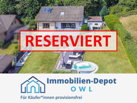 Freistehendes Zuhause mit Fernblick, kleinem Pool und viel Raum zur Entfaltung, 32689 Kalletal, Einfamilienhaus